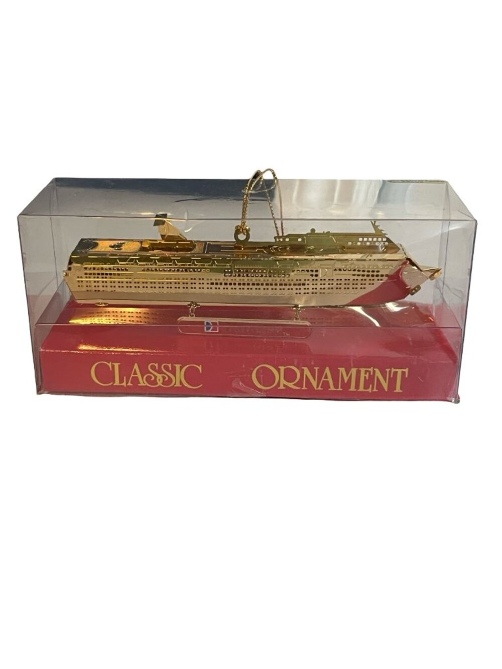 Carnival Fantasy Cruise Ship Ornament Gold Tone Metal Classic Ornament 24K Gold